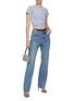 Figure View - Click To Enlarge - T BY ALEXANDER WANG - BOUND NECK PUFF NECK ESSENTIAL JERSEY SHRUNK T-SHIRT