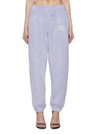 Main View - Click To Enlarge - T BY ALEXANDER WANG - PUFF PAINT LOGO ESSENTIAL TERRY CLASSIC SWEATPANTS