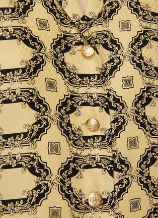  - EENK - Printed Silk Button Up Shirt