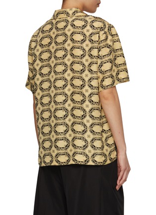 Back View - Click To Enlarge - EENK - Printed Silk Button Up Shirt