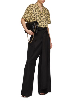Figure View - Click To Enlarge - EENK - Printed Silk Button Up Shirt