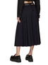 Back View - Click To Enlarge - EENK - Double Belt Pleated Maxi Skirt