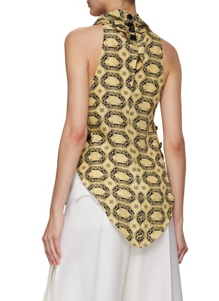 Back View - Click To Enlarge - EENK - Cowl Neck Sleeveless Top