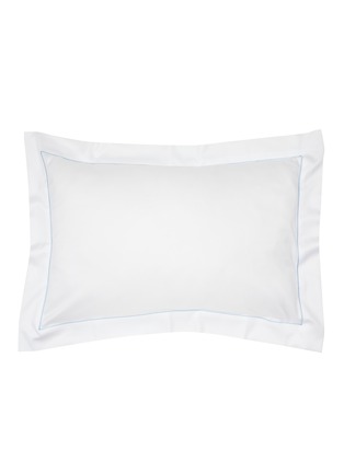 Main View - Click To Enlarge - CELSO DE LEMOS - Bourdon Pillow Sham — White/Atlantic