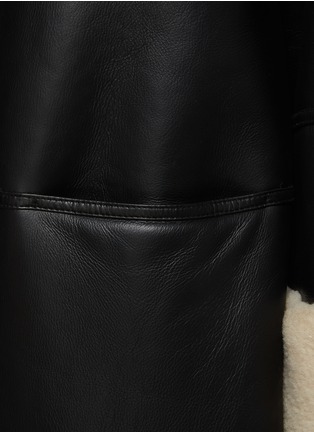  - TOTEME - Shearling High Neck Long Zip Up Coat