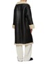 Back View - Click To Enlarge - TOTEME - Shearling High Neck Long Zip Up Coat