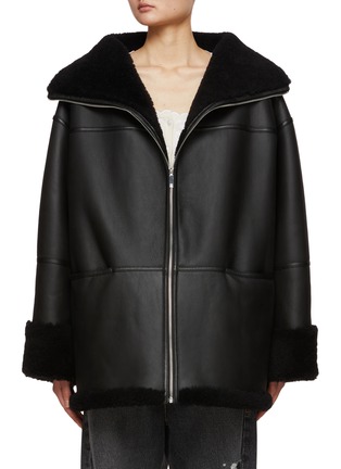 Main View - Click To Enlarge - TOTEME - Signature Lambskin Shearling Jacket