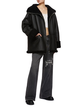 Figure View - Click To Enlarge - TOTEME - Signature Lambskin Shearling Jacket