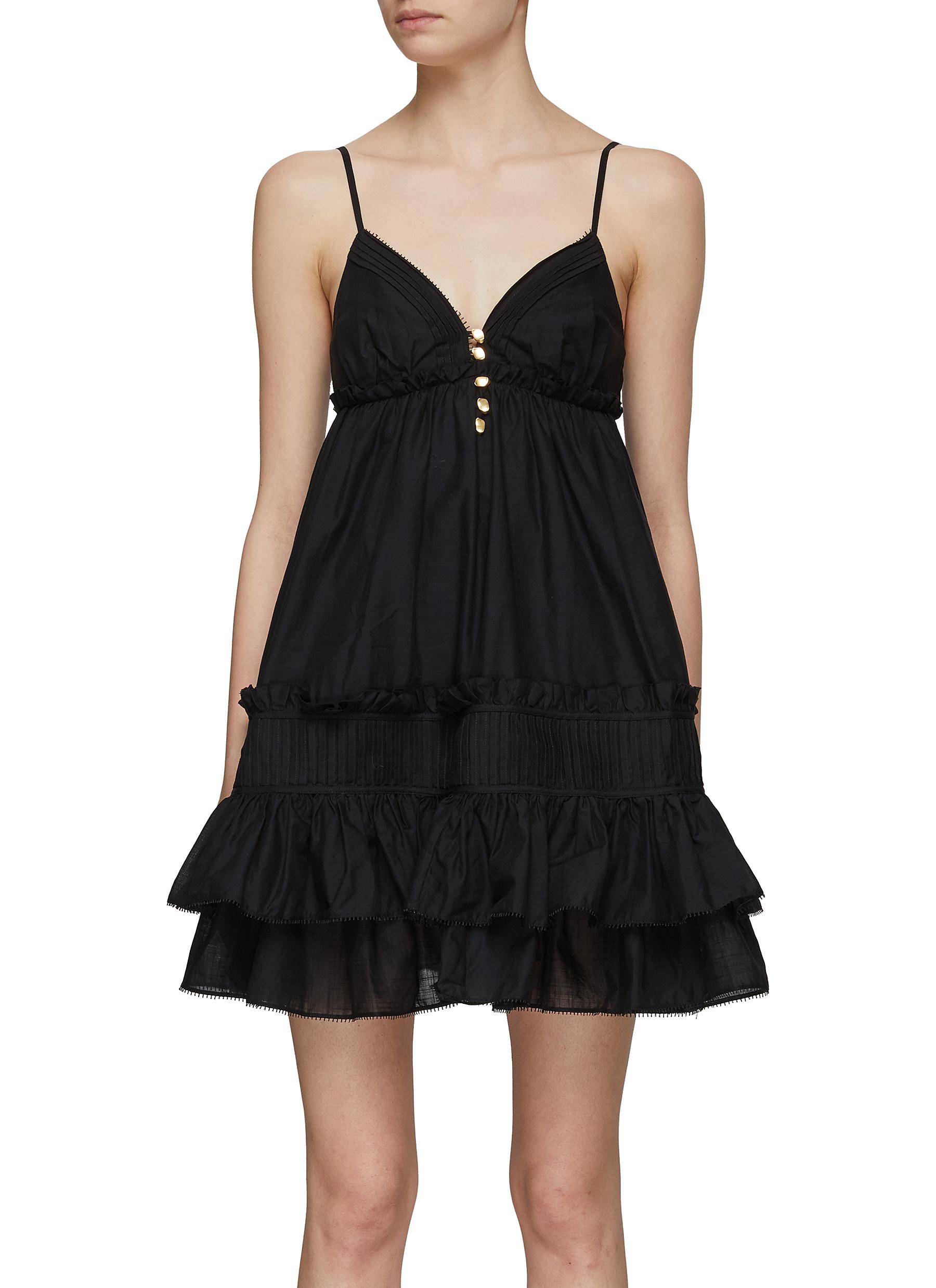 black mini dresser Violette Bubble Hem Mini Dress | Black main image 0
