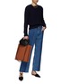 Figure View - Click To Enlarge - E.L.V. DENIM - ‘The Contrast’ High Rise Flared Jeans