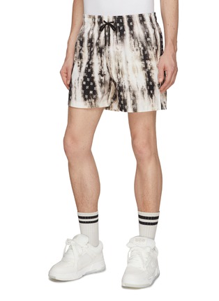Front View - Click To Enlarge - AMIRI - Bleached Paisley Swim Shorts