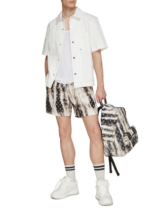 Figure View - Click To Enlarge - AMIRI - Bleached Paisley Swim Shorts