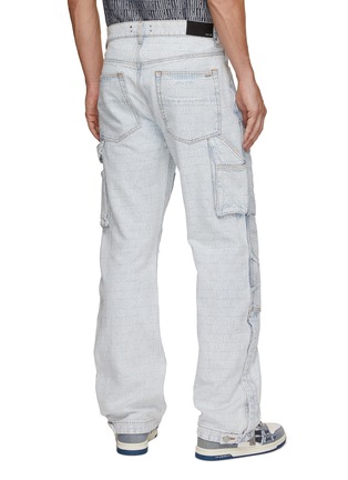 Back View - Click To Enlarge - AMIRI - Light Wash Jacquard Carpenter Jeans