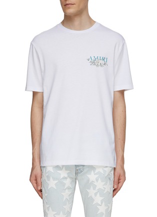 Main View - Click To Enlarge - AMIRI - Floral Logo Cotton T-Shirt