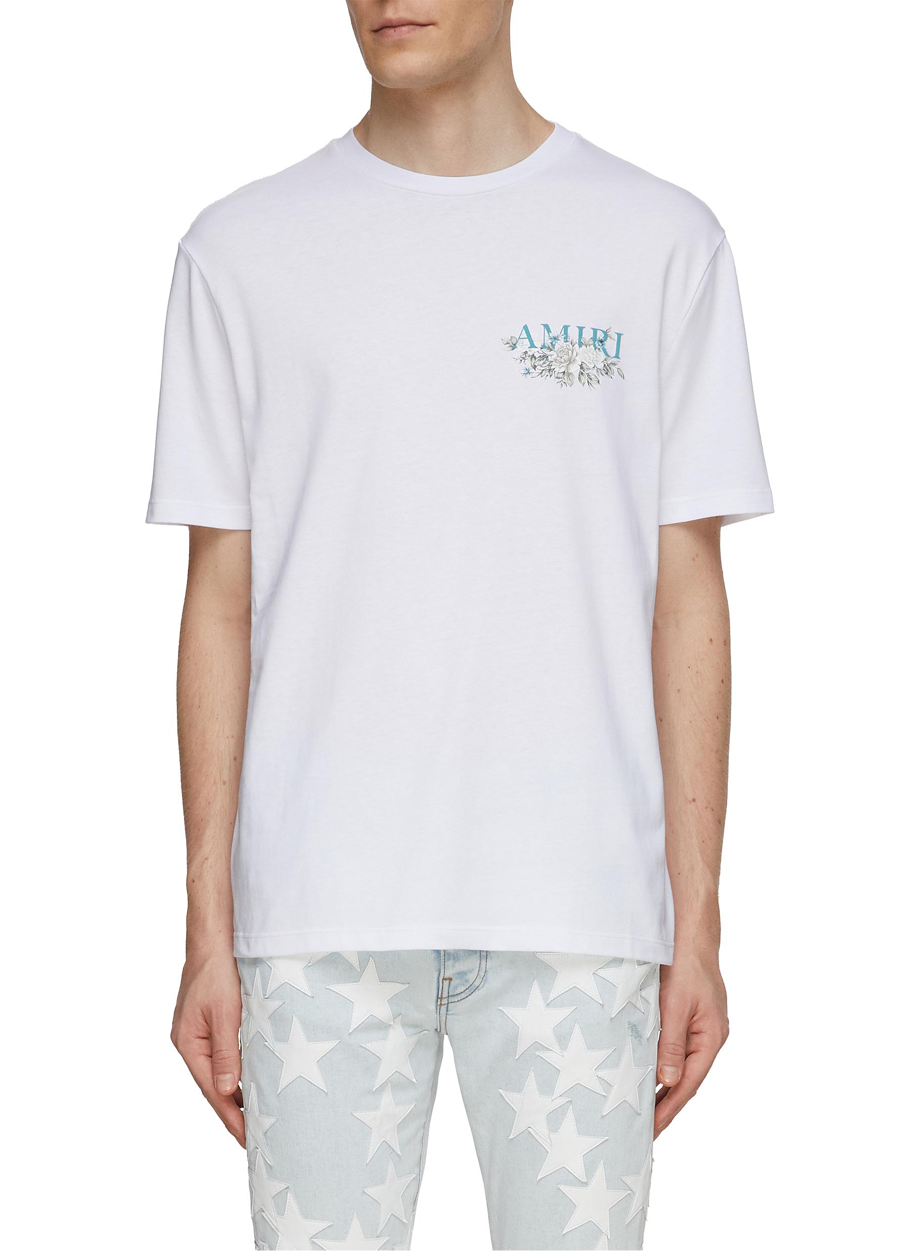 AMIRI | Floral Logo Cotton T-Shirt | Men | Lane Crawford
