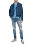 Figure View - Click To Enlarge - AMIRI - Paisley Inserts Bleached Skinny Jeans
