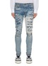 Main View - Click To Enlarge - AMIRI - Distressed Patchwork Skinny Jeans