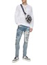 Figure View - Click To Enlarge - AMIRI - Distressed Patchwork Skinny Jeans