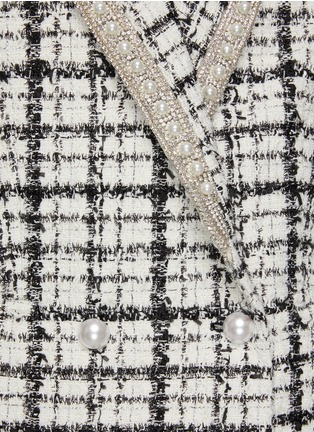  - ALICE & OLIVIA - ‘Justin’ Double Breasted Crystal Pearl Embellished Blazer