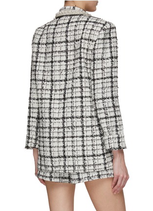 Back View - Click To Enlarge - ALICE & OLIVIA - ‘Justin’ Double Breasted Crystal Pearl Embellished Blazer