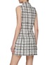 Back View - Click To Enlarge - ALICE & OLIVIA - ‘Meri’ Sleeveless Double Breasted Asymmetrical Mini Dress