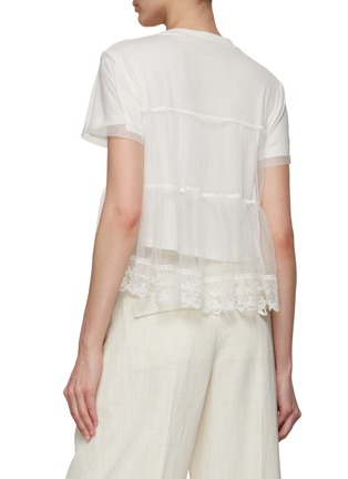Back View - Click To Enlarge - ALICE & OLIVIA - ‘Dreema’ Tiered Tulle Lace T-Shirt