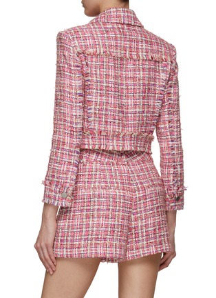 Back View - Click To Enlarge - ALICE & OLIVIA - ‘Chloe’ Tweed Button Up Crop Jacket