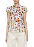 Main View - Click To Enlarge - ALICE & OLIVIA - ‘Julius’ Front Tie Button Up Tunic Top