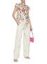 Figure View - Click To Enlarge - ALICE & OLIVIA - ‘Julius’ Front Tie Button Up Tunic Top