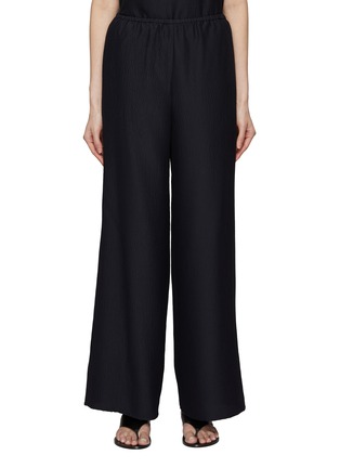 Main View - Click To Enlarge - LE17SEPTEMBRE - Pleated Elasticated Waist Wool Silk Blend Pants