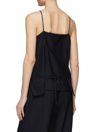 Back View - Click To Enlarge - LE17SEPTEMBRE - Square Neck Tie Waist Wool Silk Blend Camisole