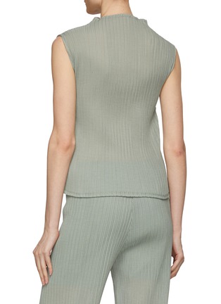 Back View - Click To Enlarge - LE17SEPTEMBRE - Mock Neck Sleeveless Pleated Top