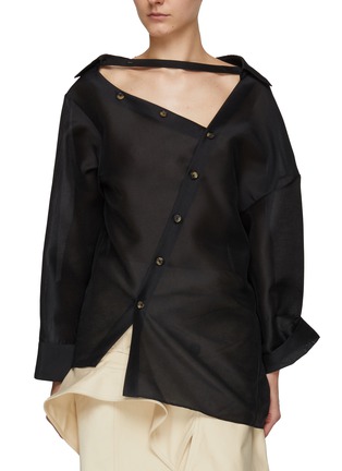 Main View - Click To Enlarge - A.W.A.K.E. MODE - Off Shoulder Organdy Shirt