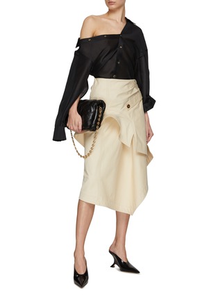 Figure View - Click To Enlarge - A.W.A.K.E. MODE - Off Shoulder Organdy Shirt