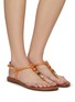 Figure View - Click To Enlarge - SAM EDELMAN - ‘Gigi Retro’ Beads Embellished T-Bar Flat Sandals
