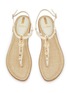 Detail View - Click To Enlarge - SAM EDELMAN - ‘Gigi Retro’ Beads Embellished T-Bar Flat Sandals