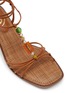 Detail View - Click To Enlarge - SAM EDELMAN - ‘Dacie’ 60 Ankle Strap Bead Embellished Leather Heeled Sandals