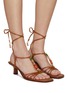 Figure View - Click To Enlarge - SAM EDELMAN - ‘Dacie’ 60 Ankle Strap Bead Embellished Leather Heeled Sandals