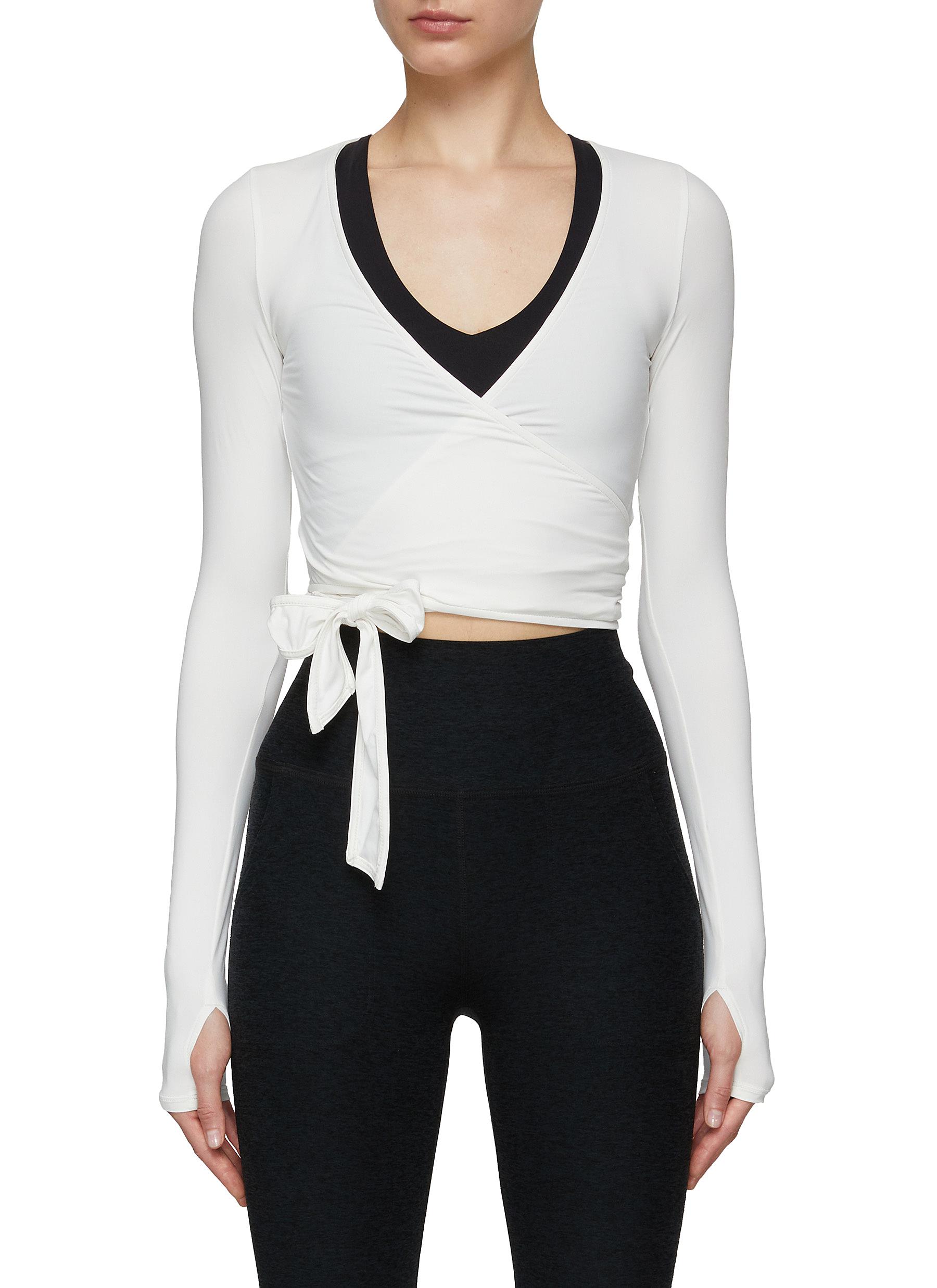 Escalate Wrap Cropped Top