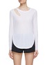 Main View - Click To Enlarge - ALO YOGA - Cut Out Ribbed Long Sleeve Top