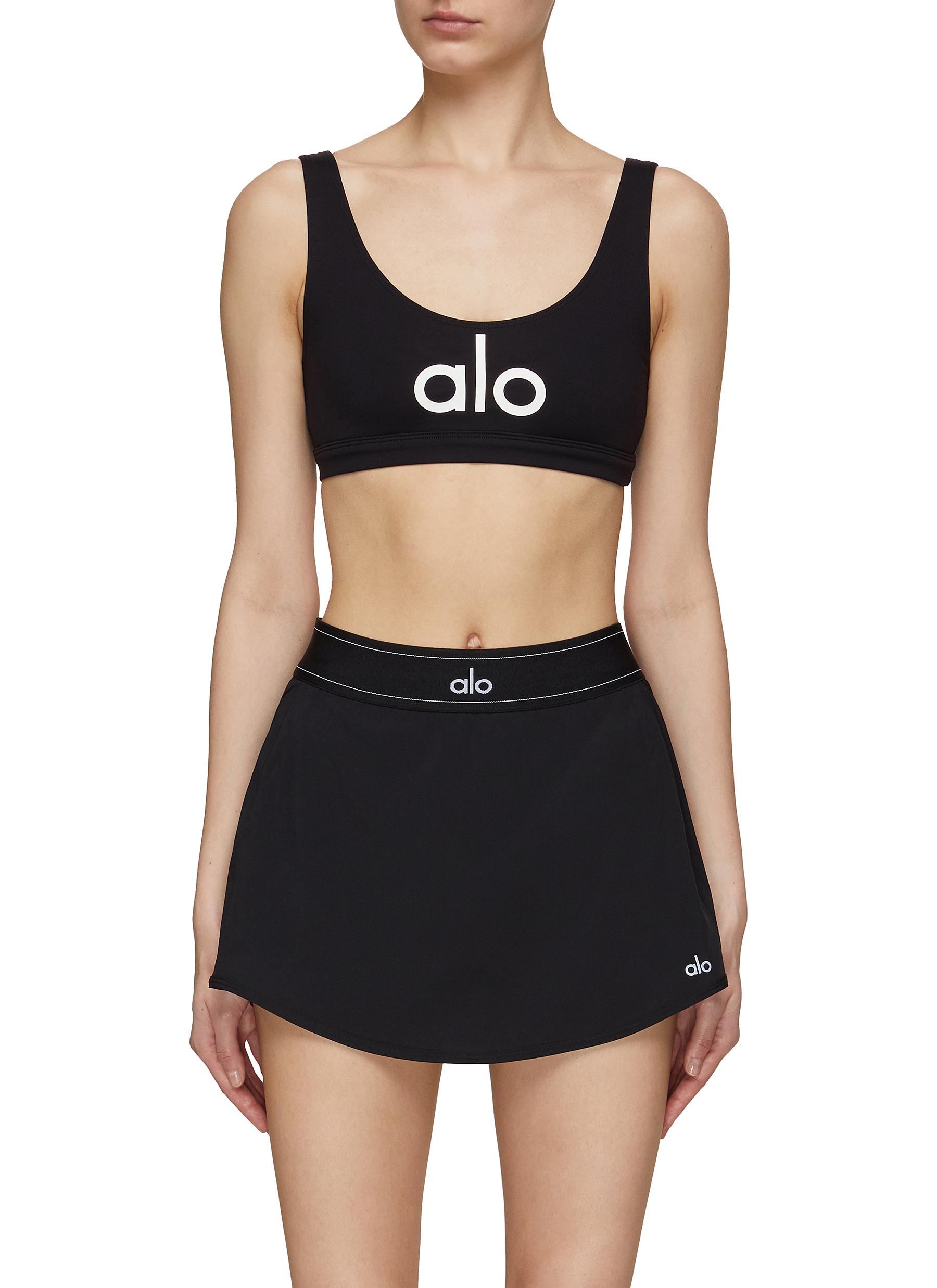 Alo Yoga Ambient Logo Bra In Black | ModeSens