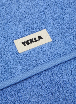Detail View - Click To Enlarge - TEKLA - Organic Cotton Terry Bath Mat — Clear Blue