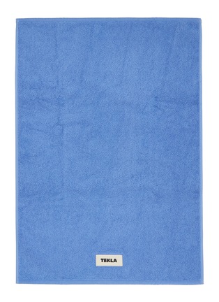 Main View - Click To Enlarge - TEKLA - Organic Cotton Terry Bath Mat — Clear Blue