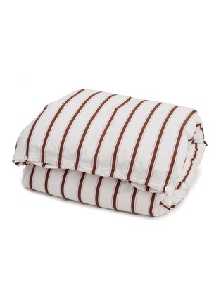 Main View - Click To Enlarge - TEKLA - Organic Cotton King Size Duvet Cover — Anholt Stripes