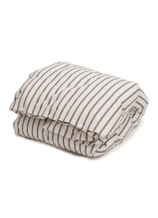 Main View - Click To Enlarge - TEKLA - Organic Cotton King Size Duvet Cover — Hopper Stripes