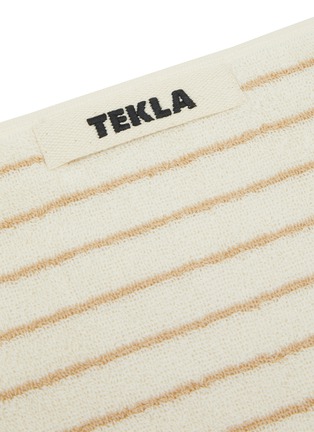 Detail View - Click To Enlarge - TEKLA - Organic Cotton Terry Bath Sheet — Sienna Stripes