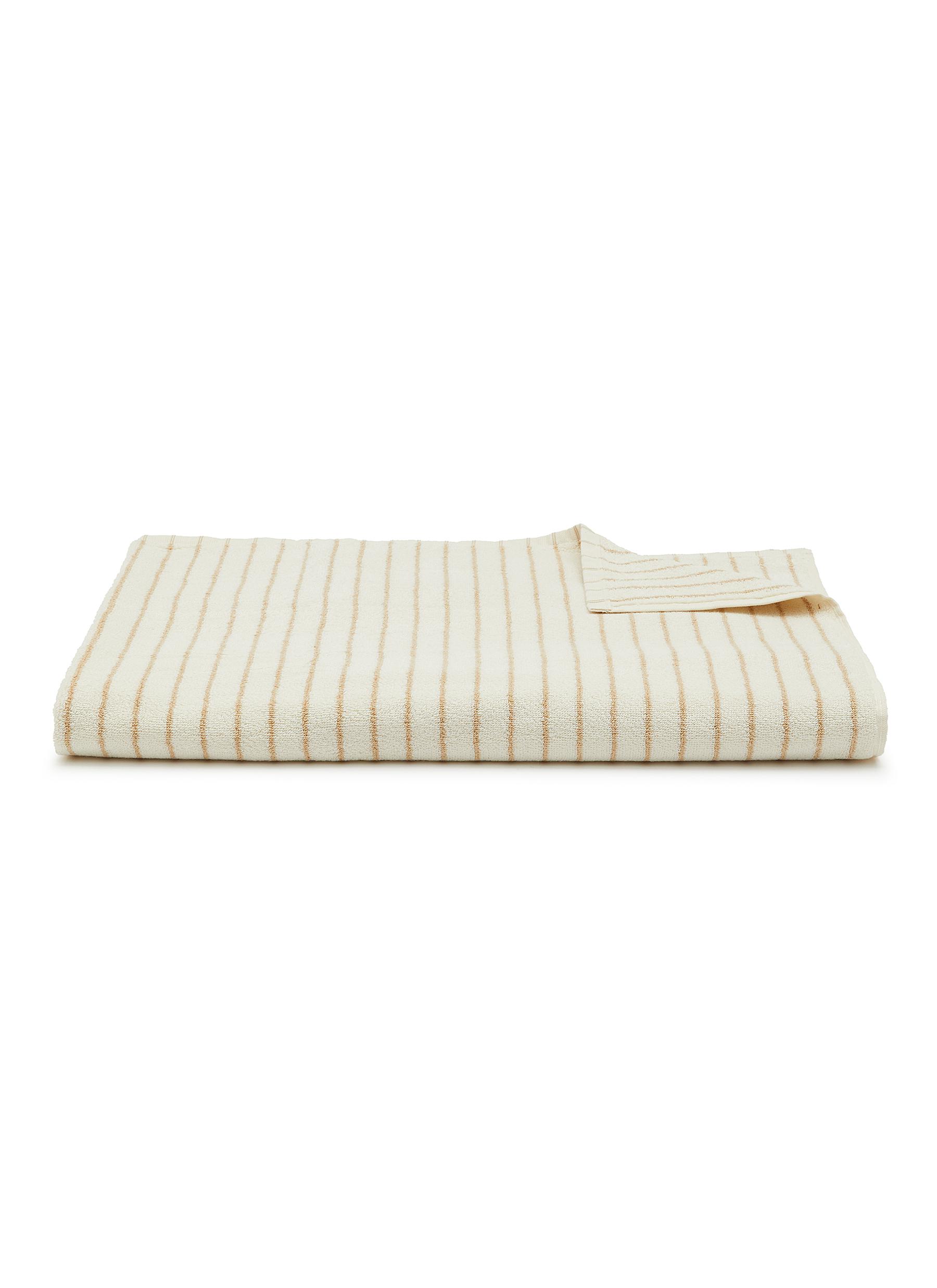 Organic Cotton Terry Bath Sheet - Sienna Stripes