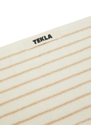 Detail View - Click To Enlarge - TEKLA - Organic Cotton Terry Bath Towel — Sienna Stripes