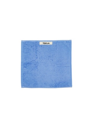 Main View - Click To Enlarge - TEKLA - Organic Cotton Terry Washcloth — Clear Blue