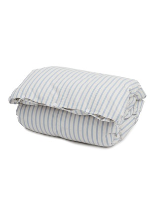 Main View - Click To Enlarge - TEKLA - Organic Cotton King Size Duvet Cover — Needle Stripes